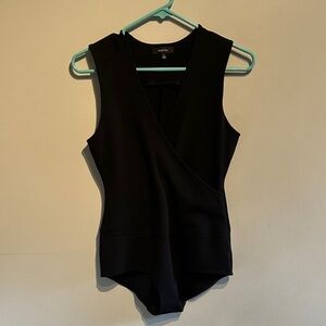 Babaton Black Sleeveless Bodysuit